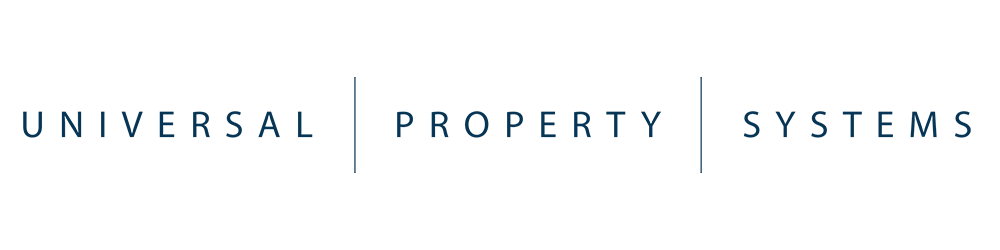 Your Real Estate Outsourcing Solution - Universal Property Systems Logo Blue Plain